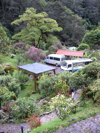 We’ll begin in the lush highlands of Cerro de la Muerte at Trogon Lodge, where flowers and feeders attract many birds…