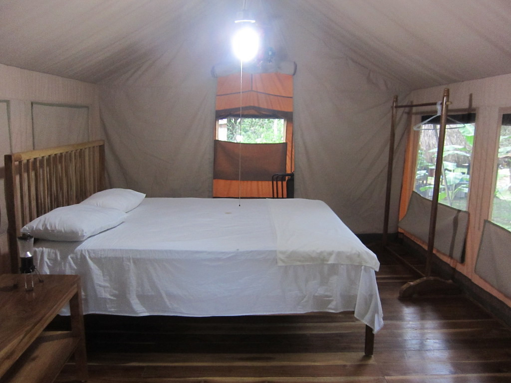 …where we’ll settle into our comfortable hard-floored tents…     