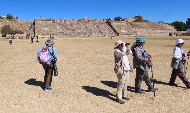 We usually start the tour at the dramatic ruins of Monte Alban, perched on a hilltop overlooking Oaxaca City…