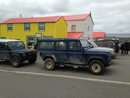 ...or when necessary four-wheel drive vehicles as here on the Falkland Islands.