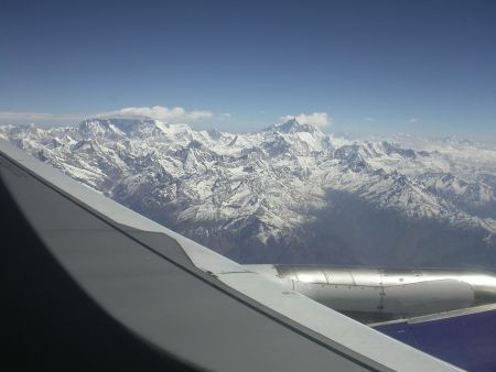 Flying in from Delhi by the Himalayas, we'll get the sense we're someplace special...