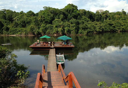 &hellip;to a river dock and our short boat ride to Cristalino Jungle Lodge.