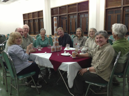 Mealtimes are always fun on WINGS tour. Here's our after birding dinner party
